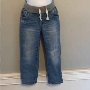 Gap slim fit, distressed pull on jeans